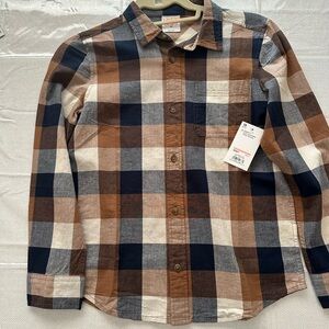 Boys Size 10 Button Down Checkered Shirt - Jumping Beans NWT